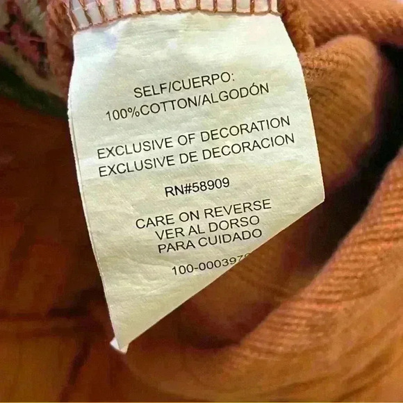 GB Gianni Bini Floral Embroidered Mini Skirt Womens sz Large orange brown fringe - Picture 8 of 9